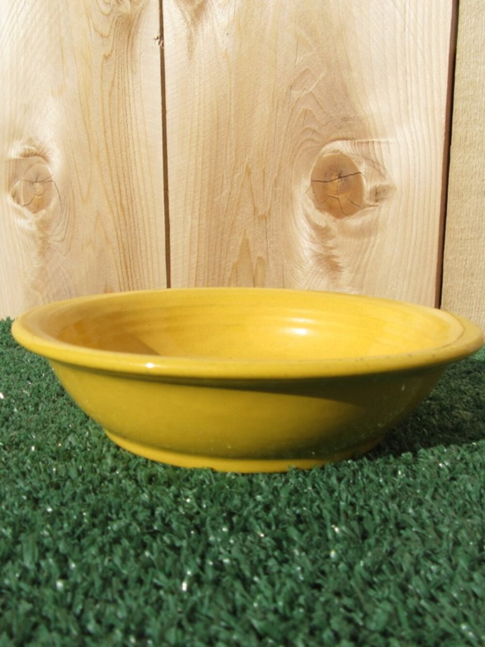 Vintage Bauer Pottery Yellow Shallow 6" Wide Bowl Plate MCM